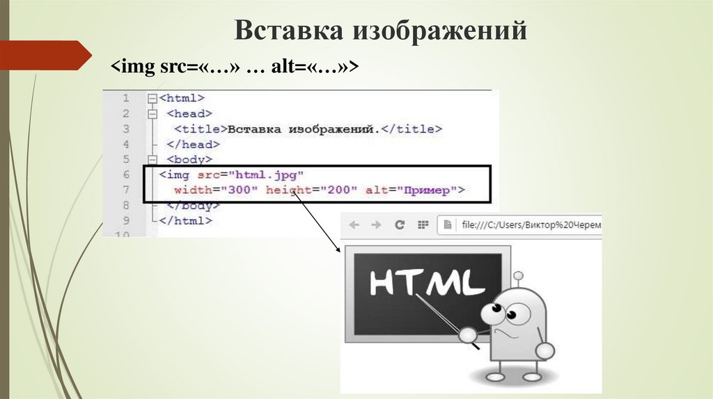 Код как вставить картинку html
