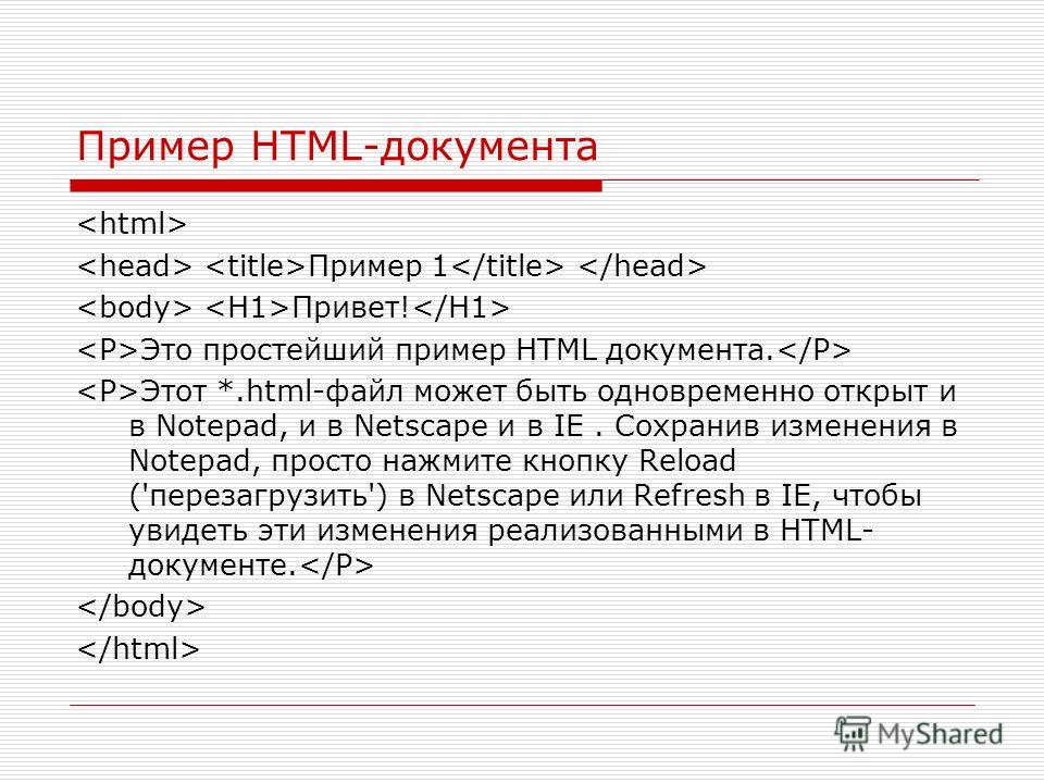 Список ссылок html