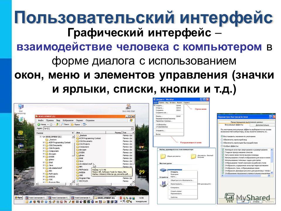 Интерфейс пользователя программы