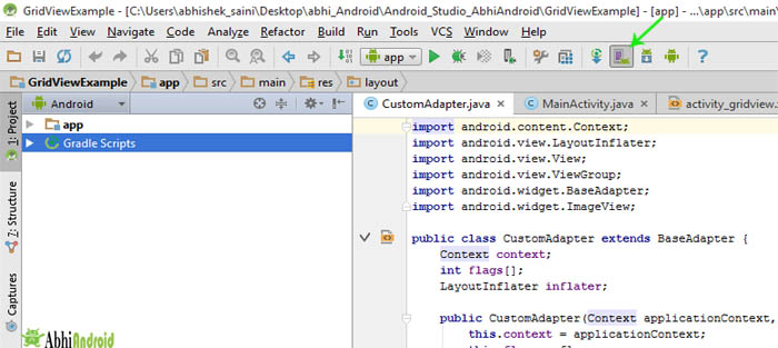 How to open AVD Manager in android studio