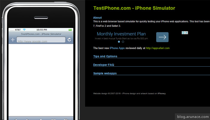 testiphone.com - ipad iphone simulators - arunace