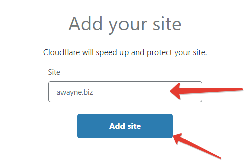 Добавляем сайт в Cloudflare