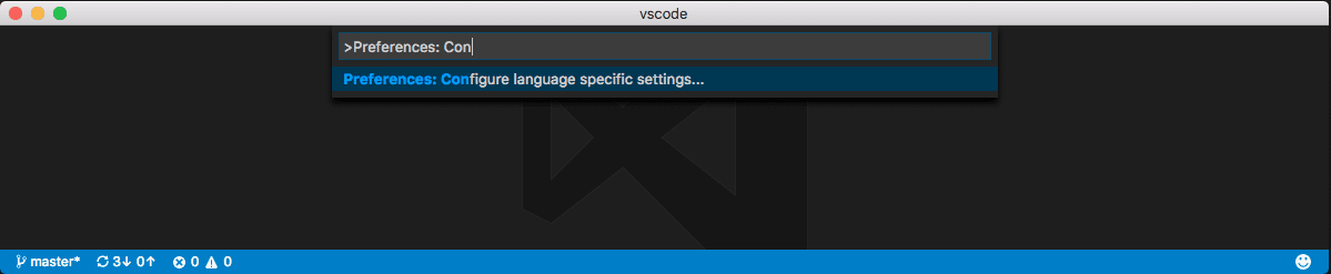 Configure language specific settings command