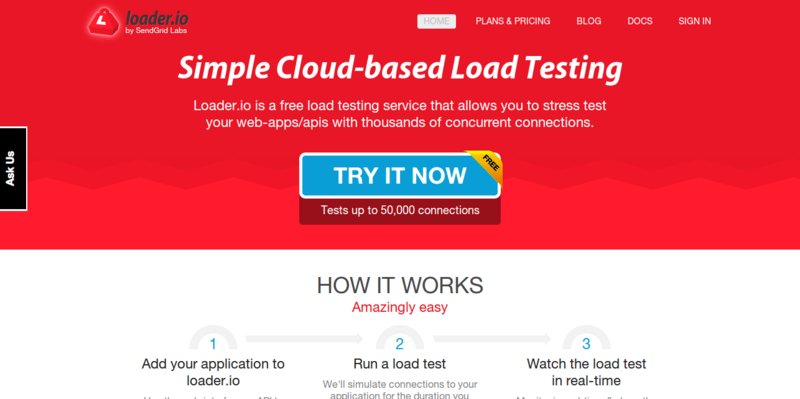 Application Load Testing Tools for API Endpoints with loader.io