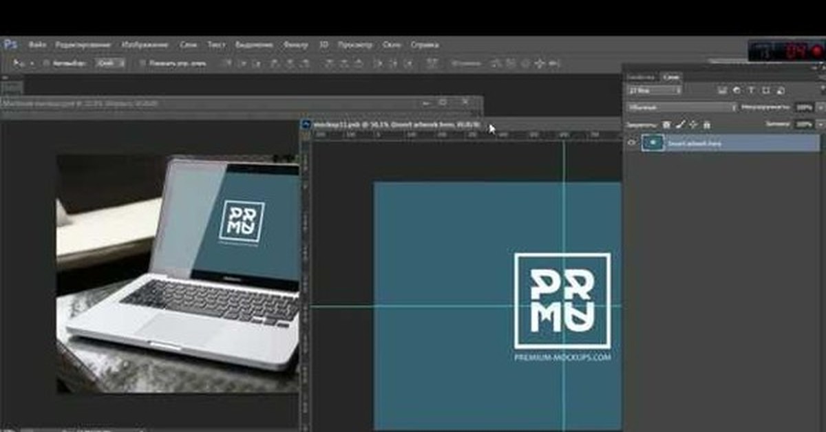 Как работать с мокапами в фотошопе