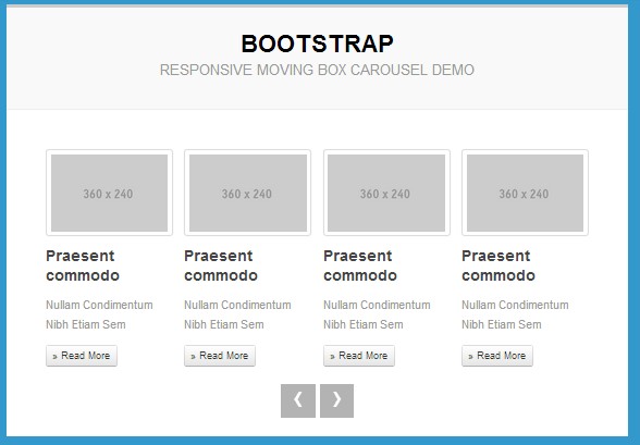 Карусель контента на Bootstrap