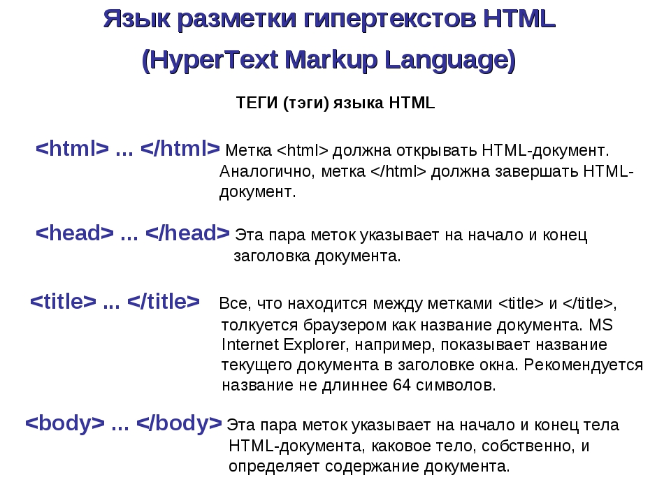 Язык html называется