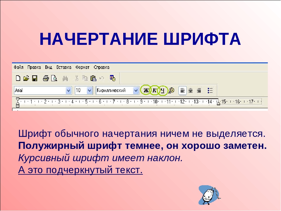 Изменение начертания символов. Начертание шрифта. Полужирный шрифт. Полужирный курсив в Ворде. Типы начертания текста.