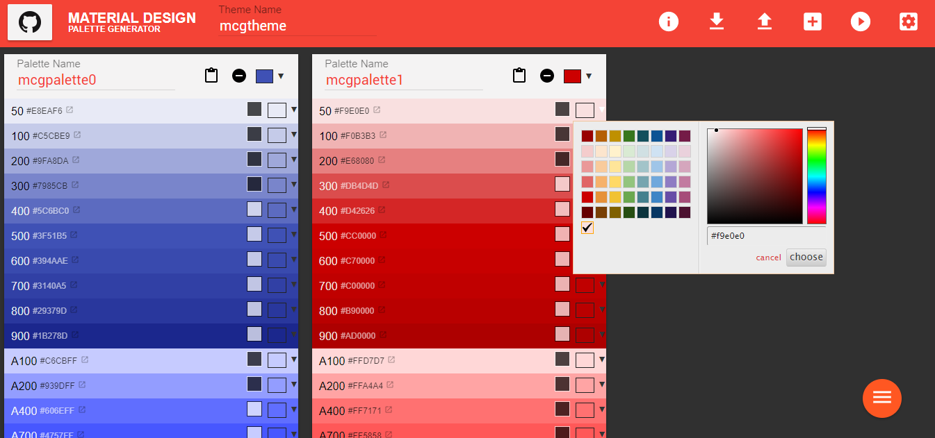 Цвета оповещения. Генератор палитр. Material Color Tool. Material Palette. Программ для дизайна палитра цветов Интерфейс.