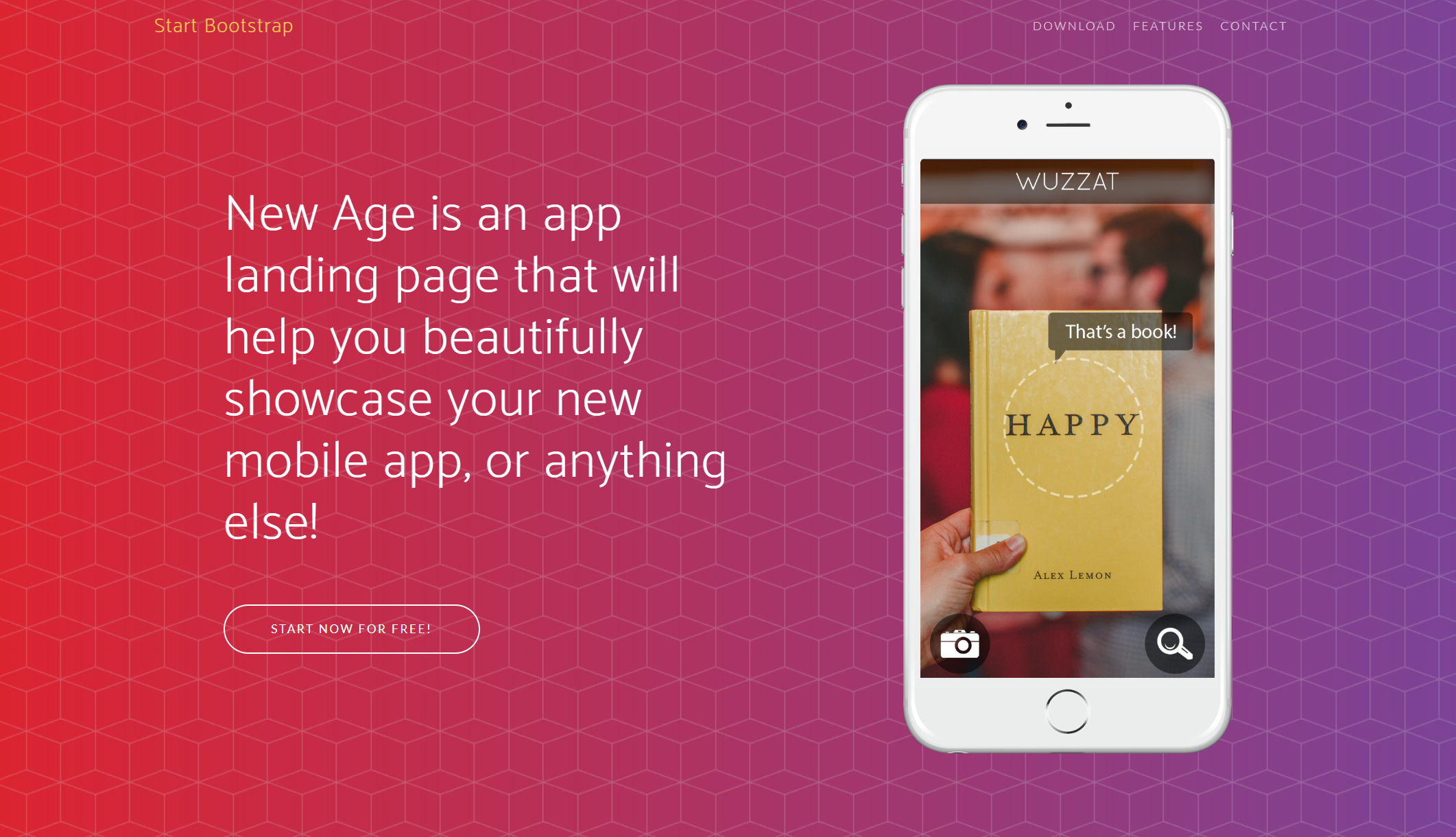New Age - Bootstrap App Landing Page Template