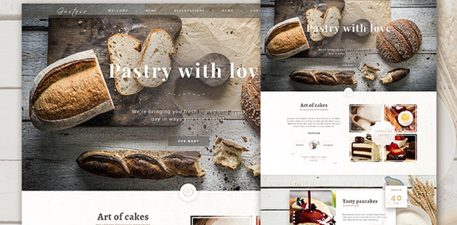 Bakery - Free responsive PSD website template