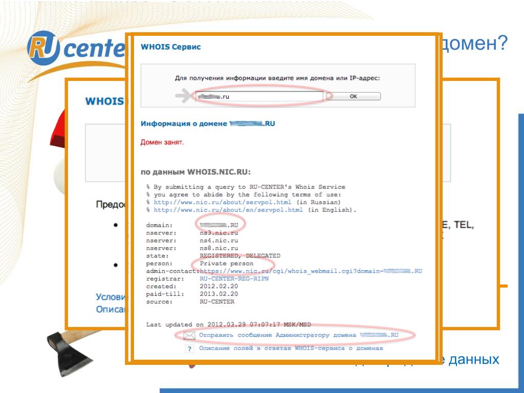 Проверка доменного имени whois