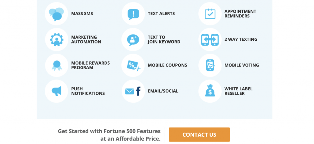 Fortune 500 SMS marketing offer