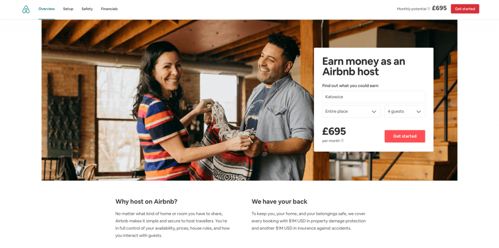 Airbnb direct encouraging CTA