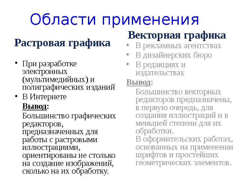 Чем отличаются растровые и векторные файлы назовите их достоинства и недостатки