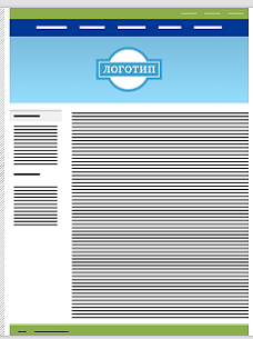 Макет сайта с узкой колонкой слева Макет сайта с узкой колонкой слева