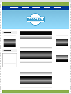 Макет сайта с двумя узкими колонками Макет сайта с двумя узкими колонками