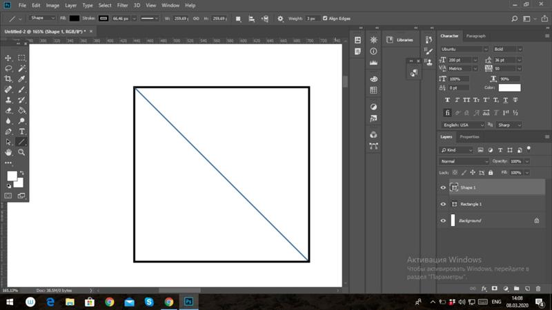 Фотошоп как нарисовать прямоугольник