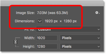 Lowering the pixel dimensions of the image also lowered the file size