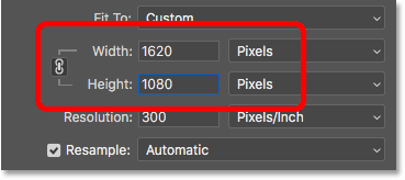 Resizing the image to fit entirely on a standard 1080p monitor in Photoshop