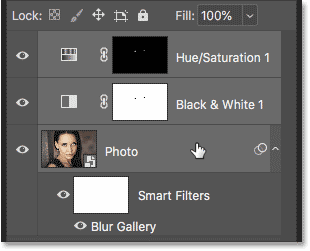Selecting all layers in the Layers panel