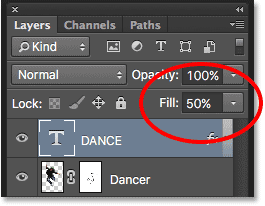 Changing the layer Fill value from the keyboard.