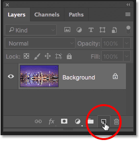 Photoshop New Layer icon in Layers panel