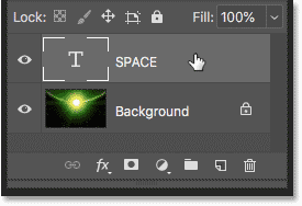 Right-clicking (Win) / Control-clicking (Mac) on the Type layer in Photoshop