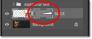 The vector mask thumbnail in the Layers panel in Photoshop