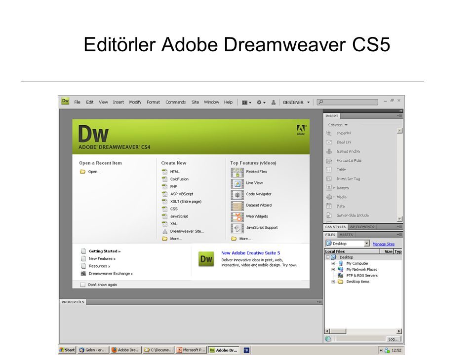 Программа для создания сайта dreamweaver