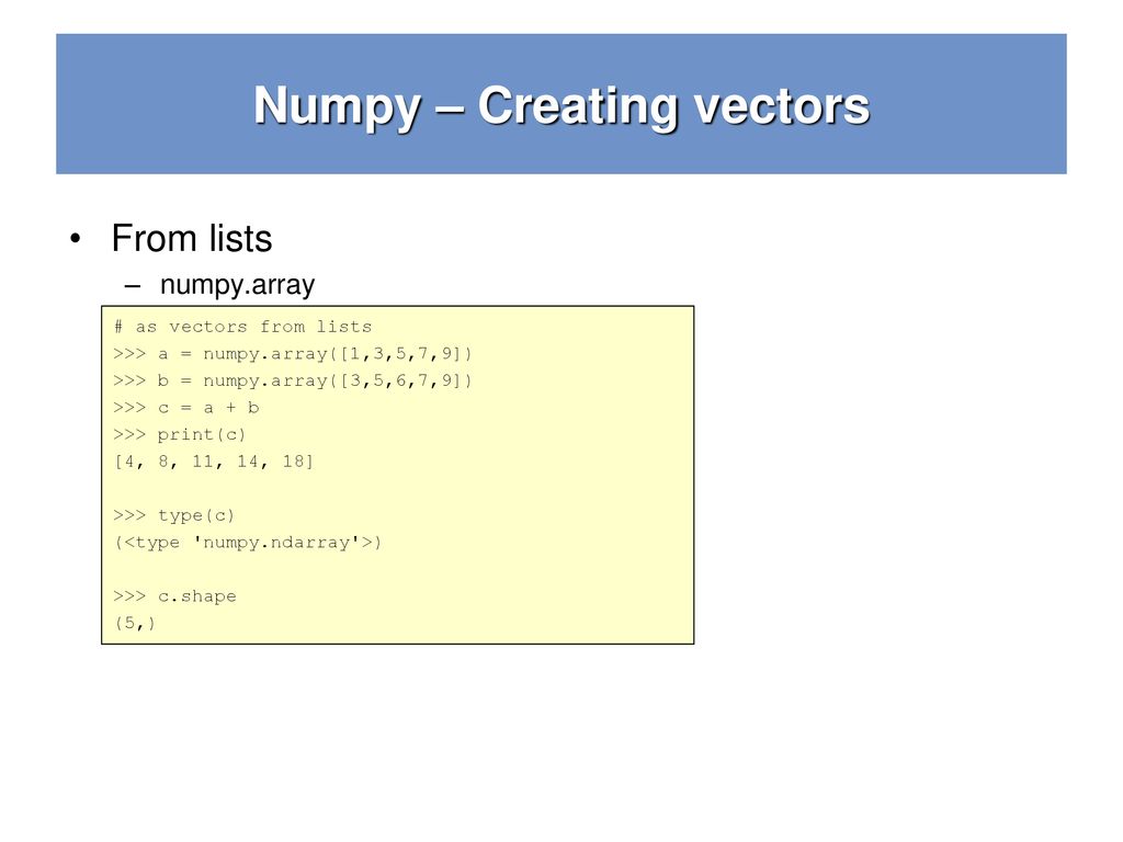 Как установить numpy на python