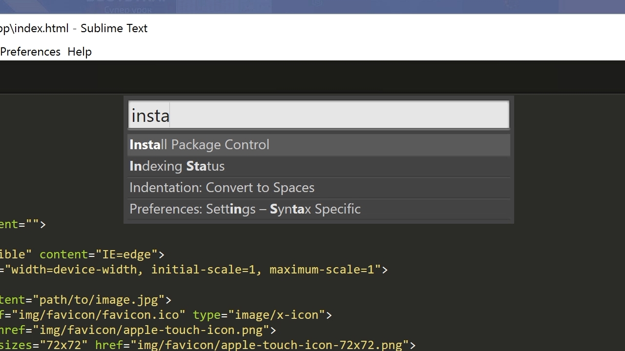 sublime text 3 install package control