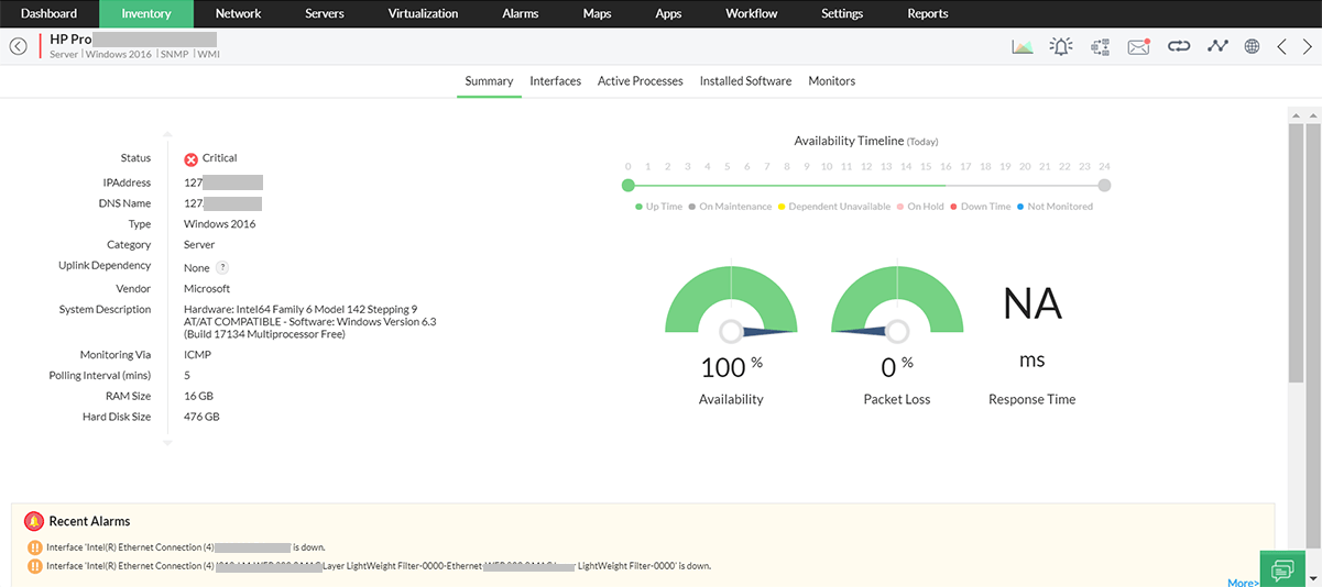 Servers & Essential Apps Monitoring