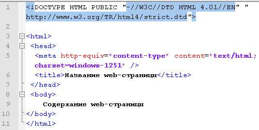 урок создания страницы сайта в html